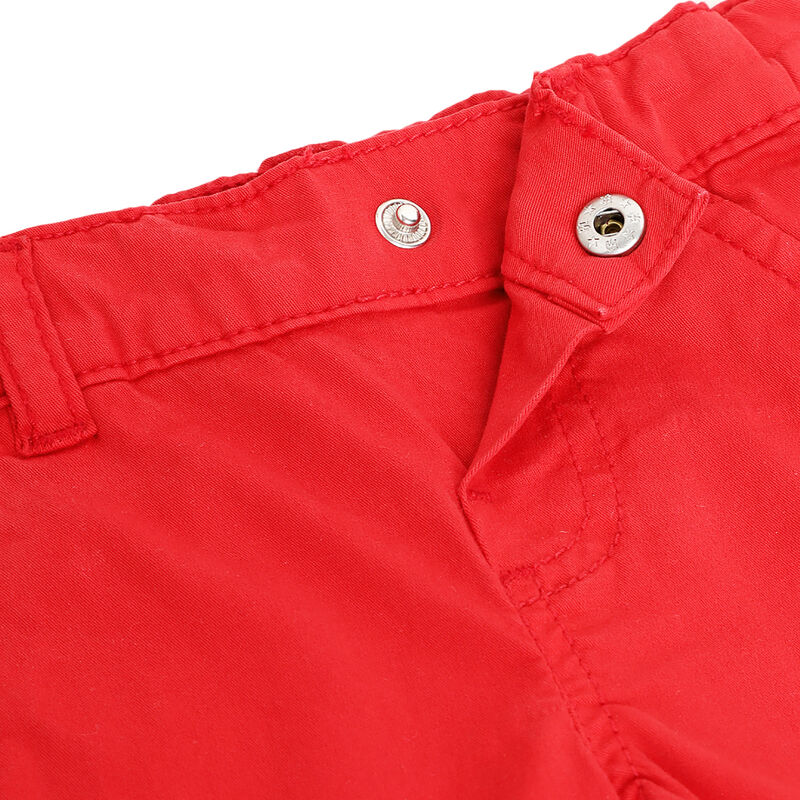 Boys Medium Red Solid Shorts image number null